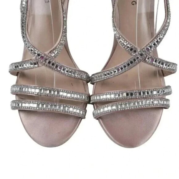 Call it  Spring Embellished Ankle Strap Blush Pink Sparkle Bling Size 7.5 - Picture 5 of 13